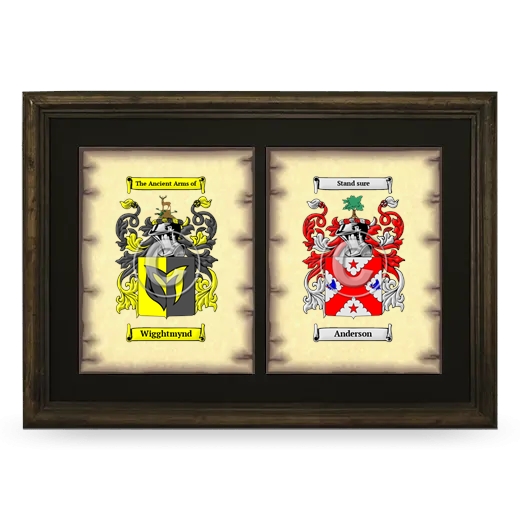 Double Coat of Arms Framed - Brown