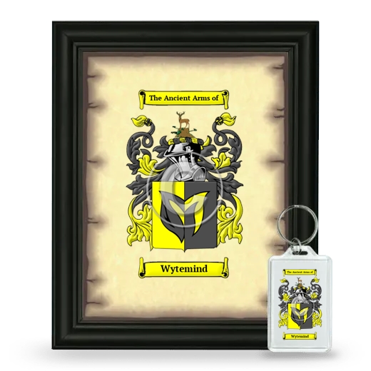 Wytemind Framed Coat of Arms and Keychain - Black