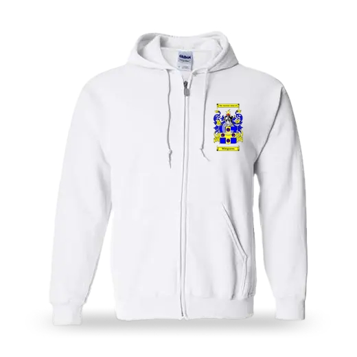 Wittgraves Unisex Coat of Arms Zip Sweatshirt - White