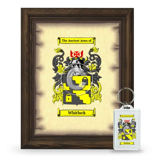 Whitluck Framed Coat of Arms and Keychain - Brown