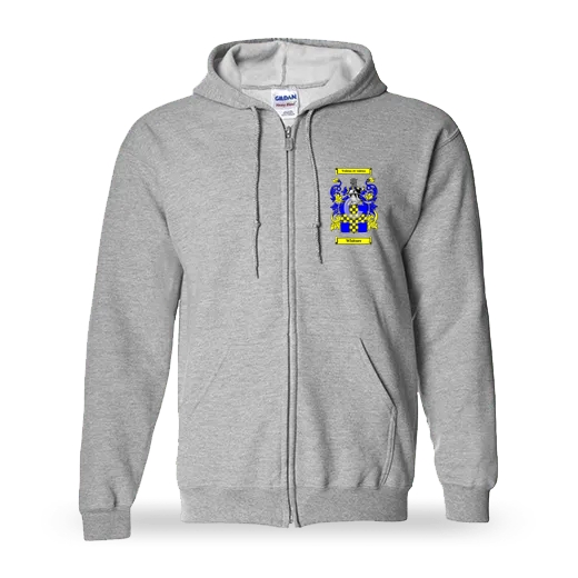 Whitner Unisex Coat of Arms Zip Sweatshirt