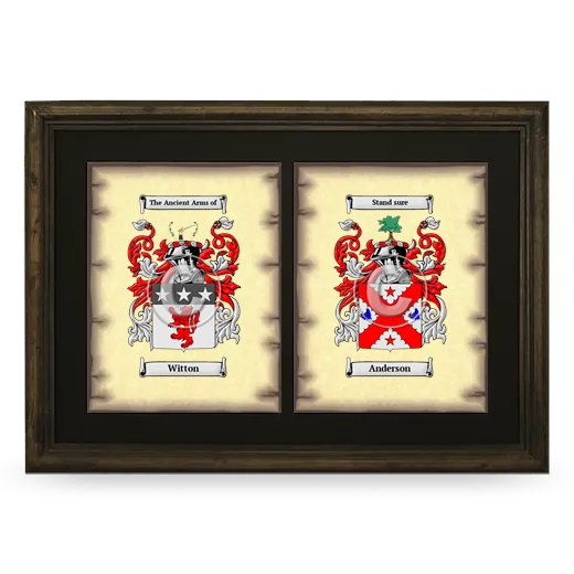 Double Coat of Arms Framed - Brown