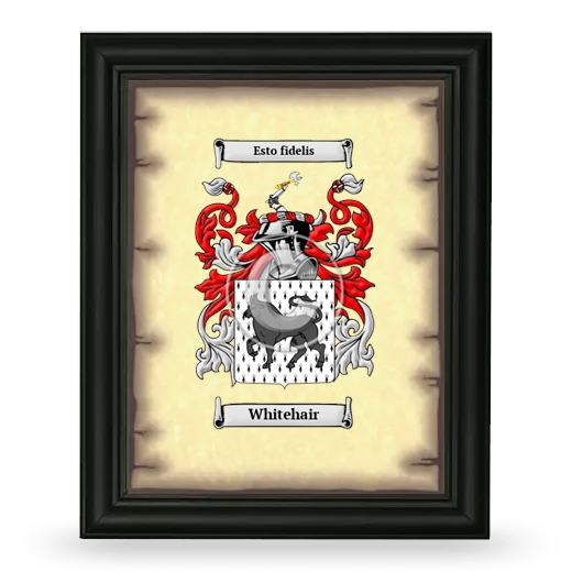 Whitehair Coat of Arms Framed - Black