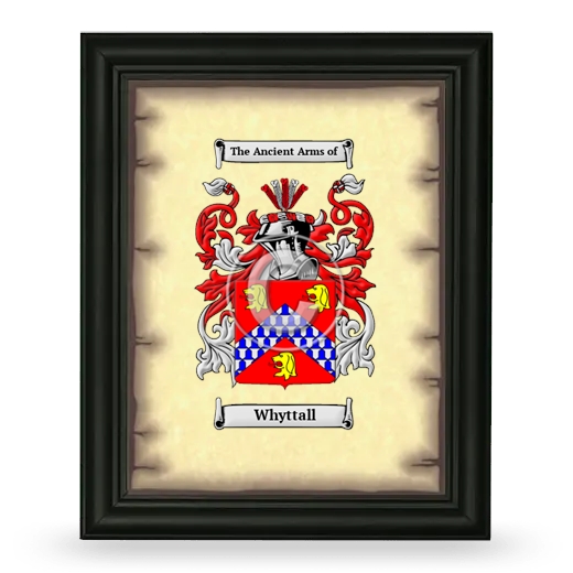 Whyttall Coat of Arms Framed - Black