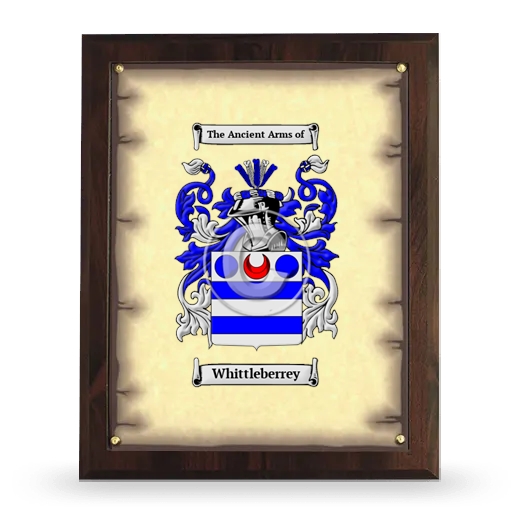 Whittleberrey Coat of Arms Plaque