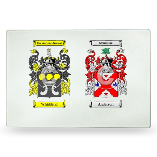 Double Coat of Arms Glass Cutting Board