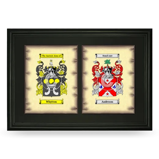 Double Coat of Arms Framed - Black