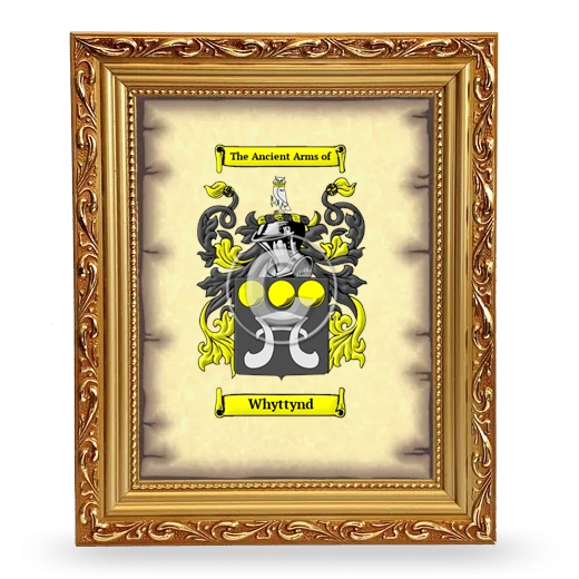 Whyttynd Coat of Arms Framed - Gold