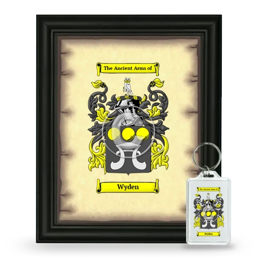 Wyden Framed Coat of Arms and Keychain - Black