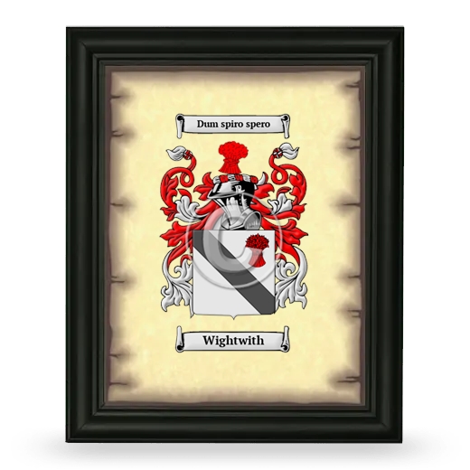 Wightwith Coat of Arms Framed - Black