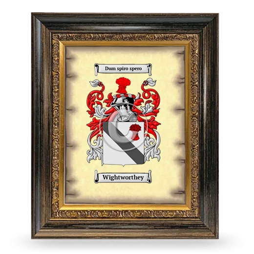 Wightworthey Coat of Arms Framed - Heirloom