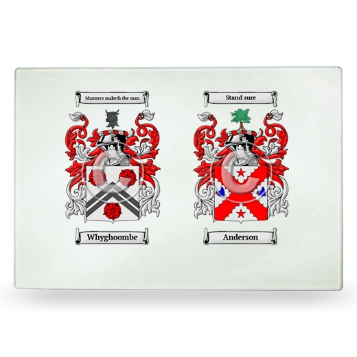 Double Coat of Arms Glass Cutting Board