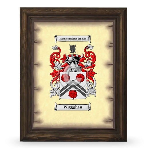 Wiggghan Coat of Arms Framed - Brown