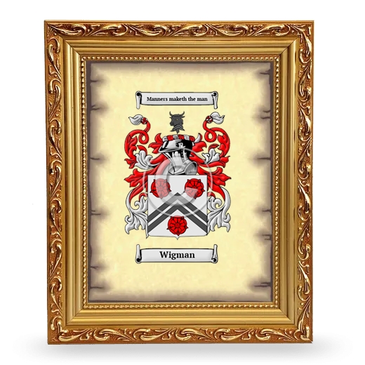 Wigman Coat of Arms Framed - Gold