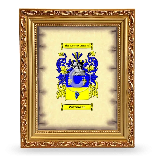 Wittmann Coat of Arms Framed - Gold