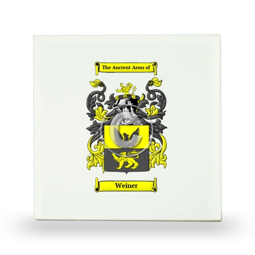 Weiner Small Ceramic Tile with Coat of Arms