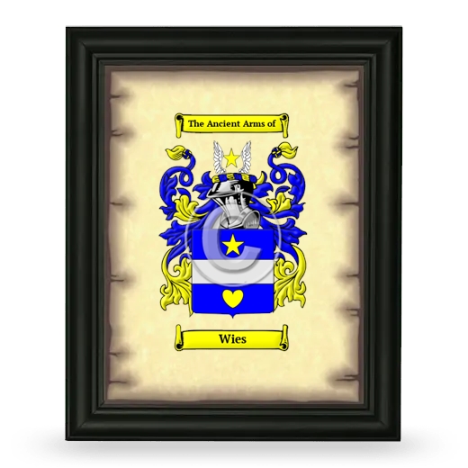 Wies Coat of Arms Framed - Black