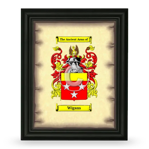 Wigans Coat of Arms Framed - Black