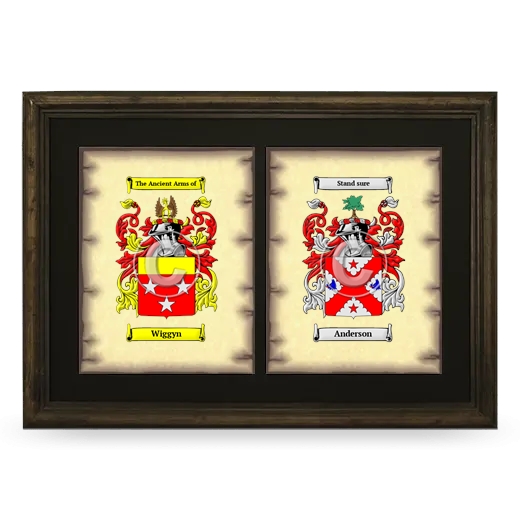 Double Coat of Arms Framed - Brown