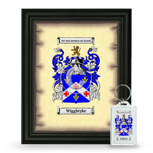 Wigghtyke Framed Coat of Arms and Keychain - Black