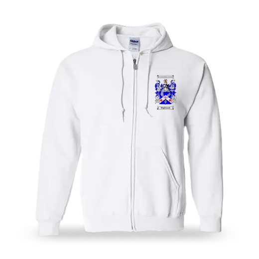 Wightwach Unisex Coat of Arms Zip Sweatshirt - White