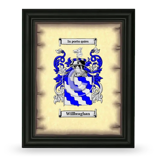 Willbraghan Coat of Arms Framed - Black