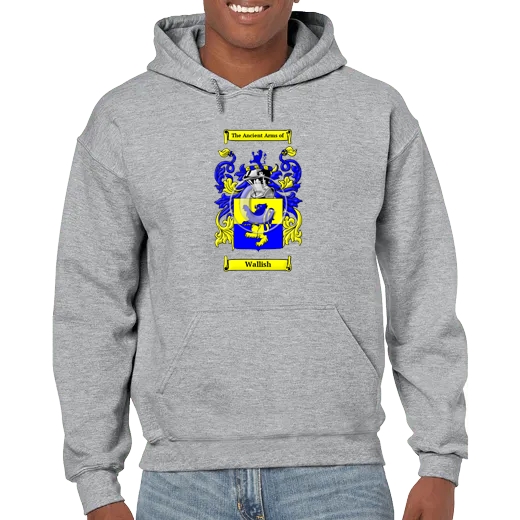 Wallish Grey Unisex Coat of Arms Hooded Sweatshirt