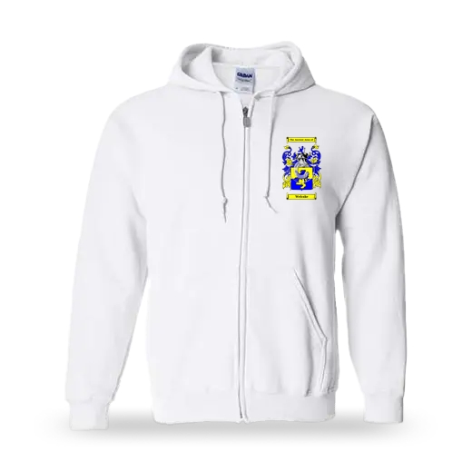 Welcake Unisex Coat of Arms Zip Sweatshirt - White