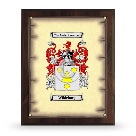 Wildeburg Coat of Arms Plaque