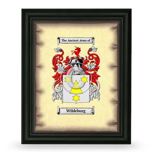 Wildeburg Coat of Arms Framed - Black