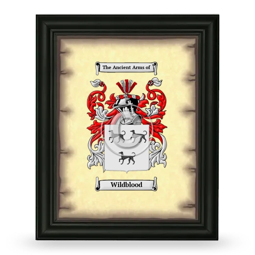 Wildblood Coat of Arms Framed - Black