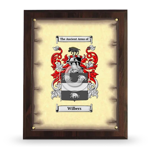 Wilbers Coat of Arms Plaque