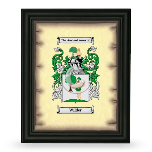 Wilder Coat of Arms Framed - Black