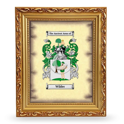 Wilder Coat of Arms Framed - Gold