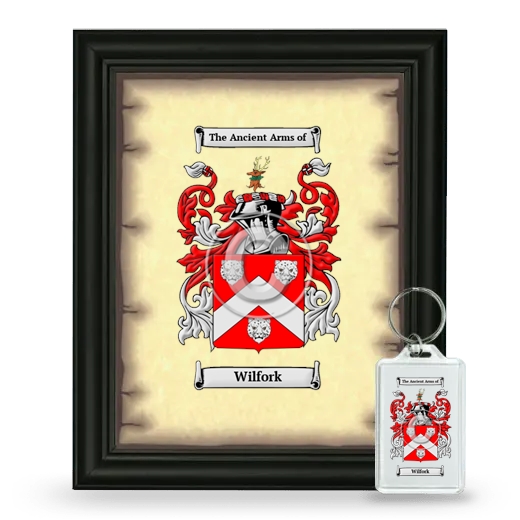Wilfork Framed Coat of Arms and Keychain - Black