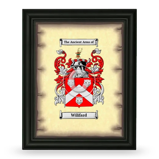 Wilifard Coat of Arms Framed - Black