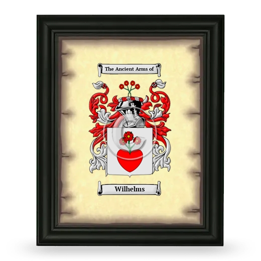 Wilhelms Coat of Arms Framed - Black
