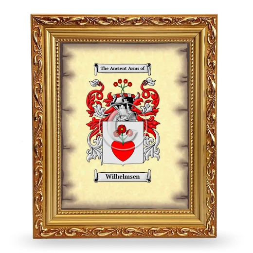 Wilhelmsen Coat of Arms Framed - Gold