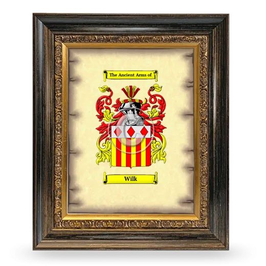 Wilk Coat of Arms Framed - Heirloom