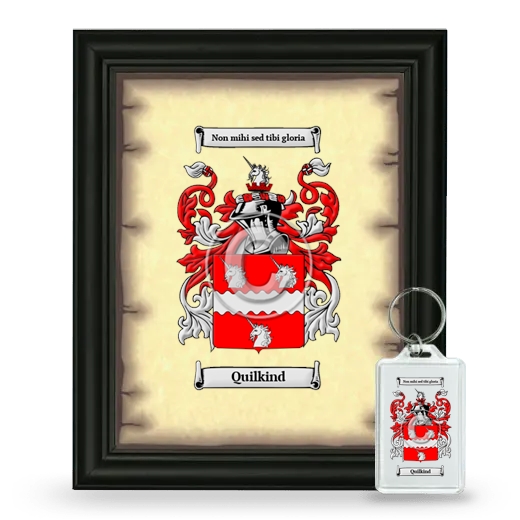 Quilkind Framed Coat of Arms and Keychain - Black