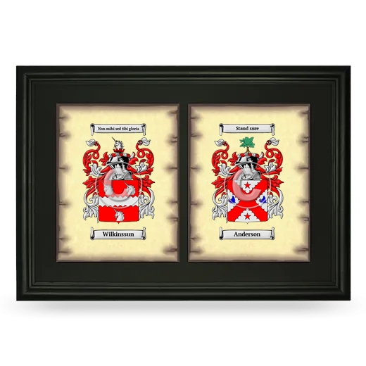 Double Coat of Arms Framed - Black