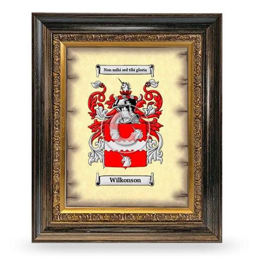 Wilkonson Coat of Arms Framed - Heirloom