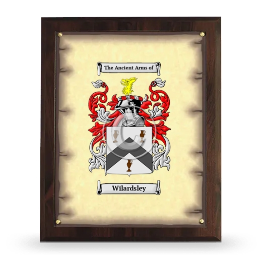 Wilardsley Coat of Arms Plaque