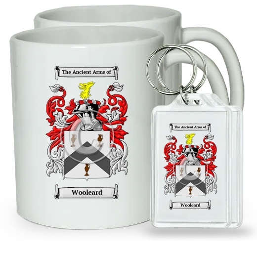 Wooleard Pair of Coffee Mugs and Pair of Keychains