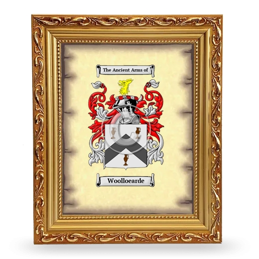 Woolloearde Coat of Arms Framed - Gold