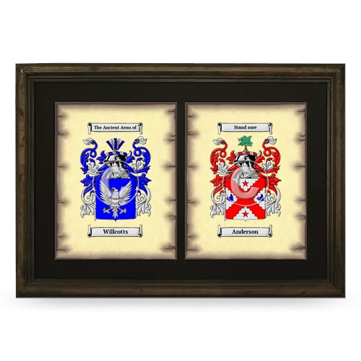 Double Coat of Arms Framed - Brown