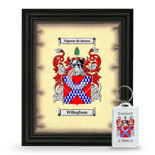 Wilingham Framed Coat of Arms and Keychain - Black