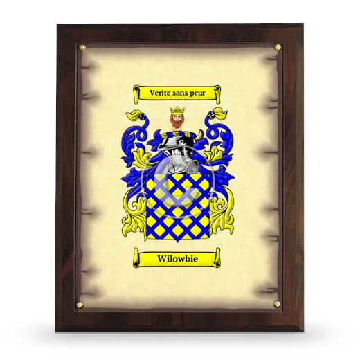 Wilowbie Coat of Arms Plaque