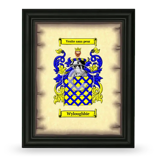 Wyloughbie Coat of Arms Framed - Black