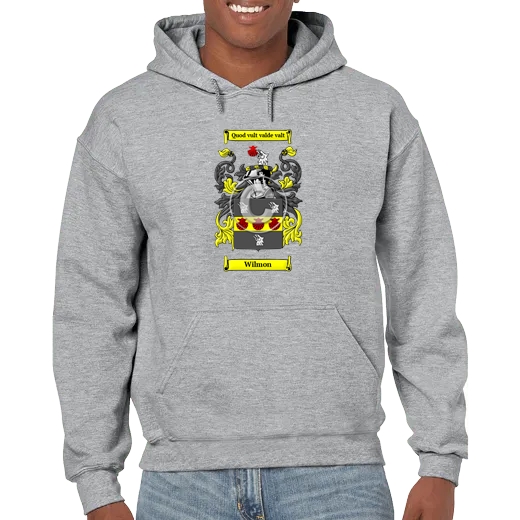 Wilmon Grey Unisex Coat of Arms Hooded Sweatshirt